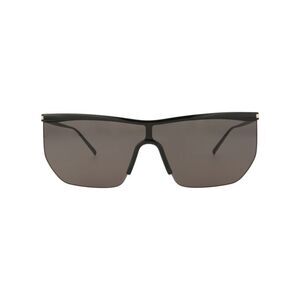 Saint Laurent Shield-Frame Injection Sunglasses Black Womens
